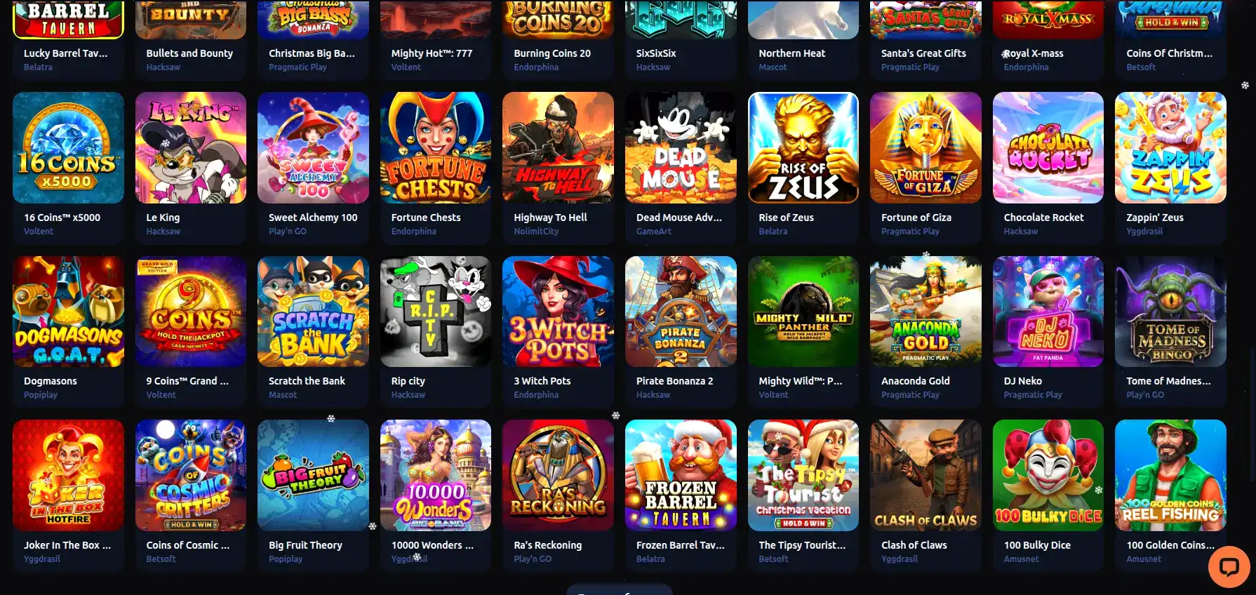 Интерфейс игрового зала казино Тип Топ